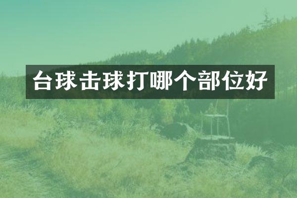 台球击球打哪个部位好