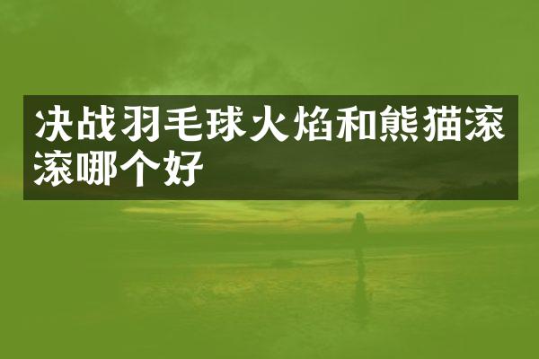 决战羽毛球火焰和熊猫滚滚哪个好