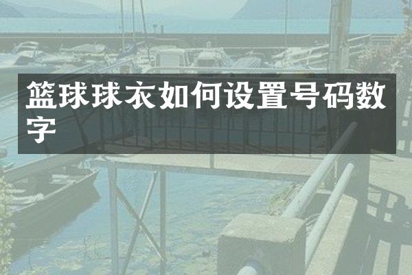 篮球球衣如何设置号码数字