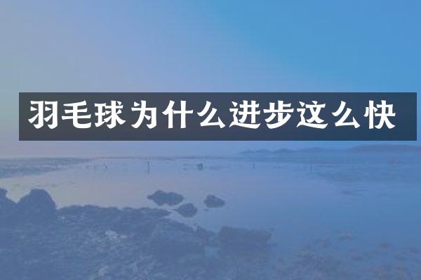 羽毛球为什么进步这么快