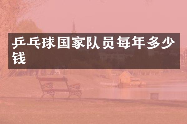 乒乓球国家队员每年多少钱