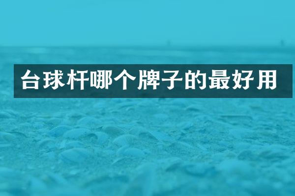 台球杆哪个牌子的最好用