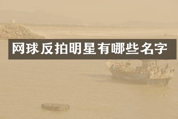 网球反拍明星有哪些名字