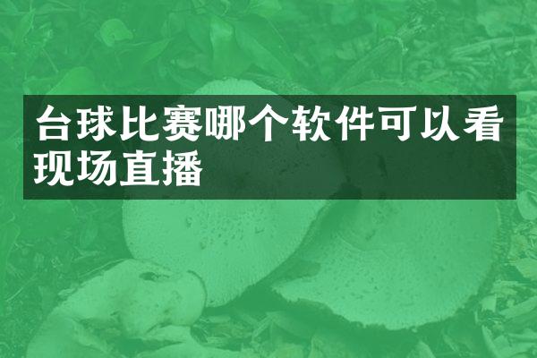 台球比赛哪个软件可以看现场直播