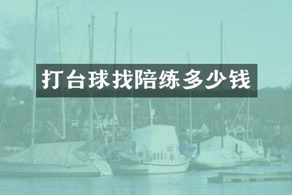 打台球找陪练多少钱