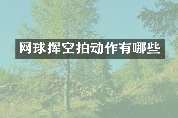 网球挥空拍动作有哪些