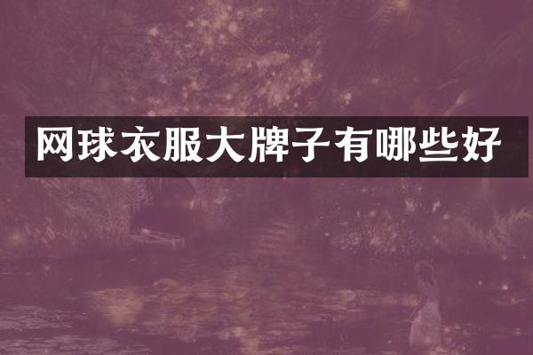网球衣服大牌子有哪些好