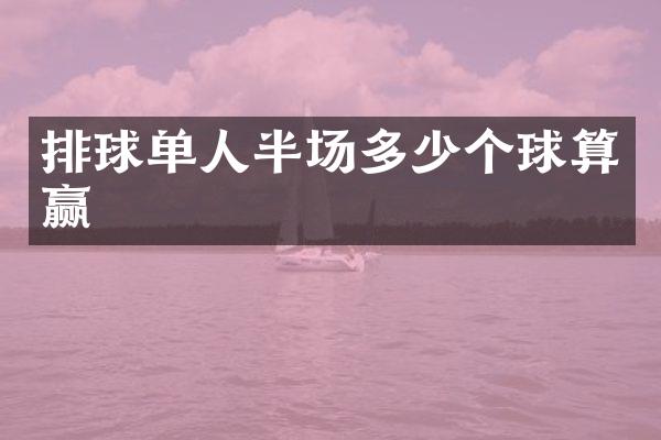 排球单人半场多少个球算赢