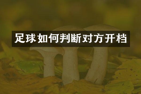 足球如何判断对方开档