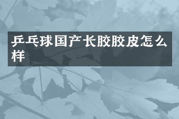 乒乓球国产长胶胶皮怎么样