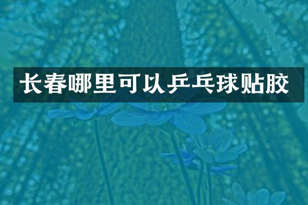 长春哪里可以乒乓球贴胶