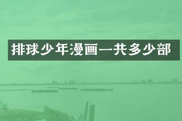 排球少年漫画一共多少部
