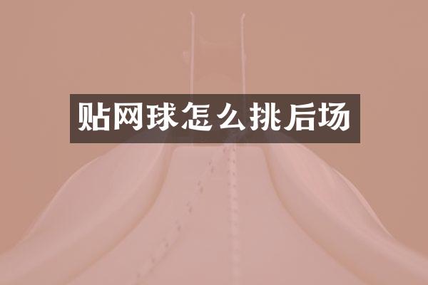 贴网球怎么挑后场