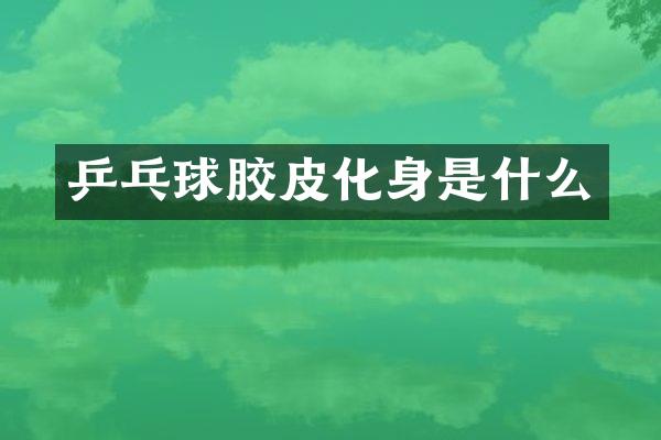 乒乓球胶皮化身是什么