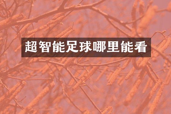 超智能足球哪里能看