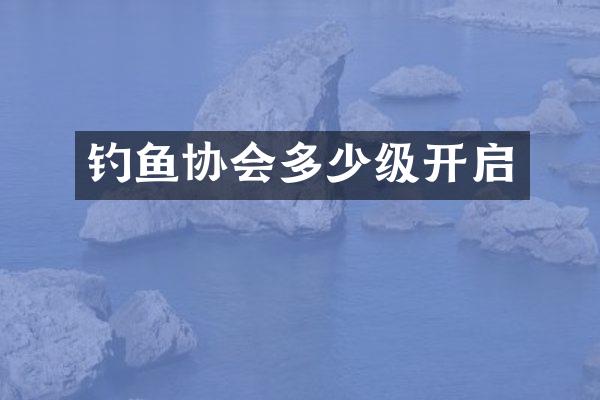 钓鱼协会多少级开启
