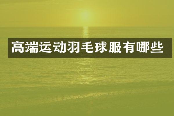 高端运动羽毛球服有哪些