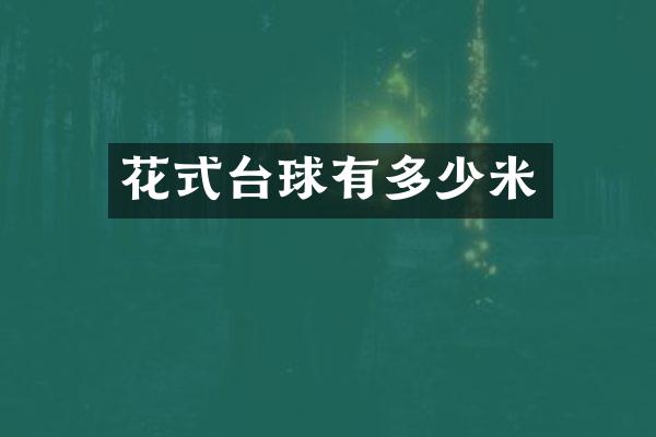 花式台球有多少米