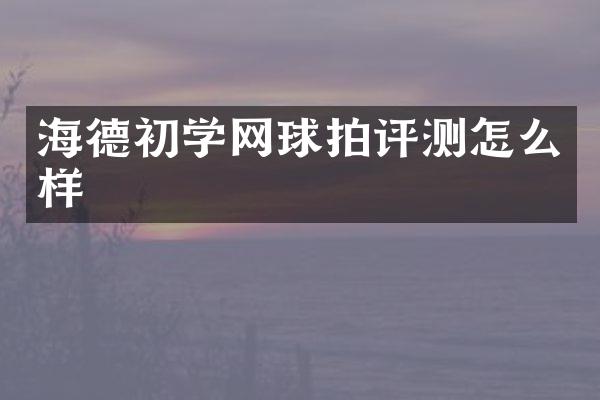 海德初学网球拍评测怎么样