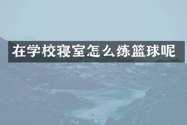在学校寝室怎么练篮球呢
