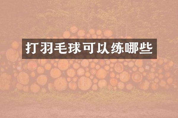 打羽毛球可以练哪些