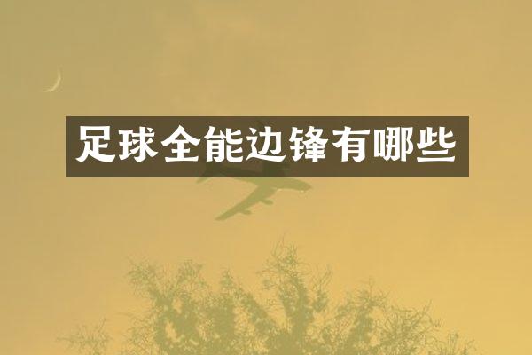 足球全能边锋有哪些