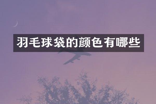 羽毛球袋的颜色有哪些