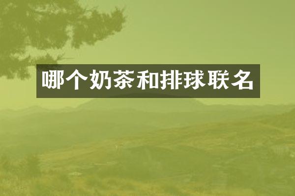 哪个奶茶和排球联名