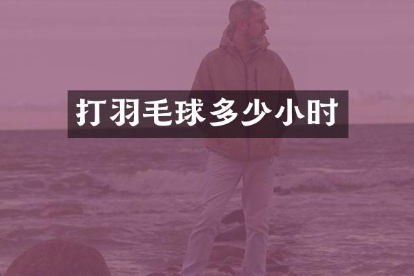 打羽毛球多少小时