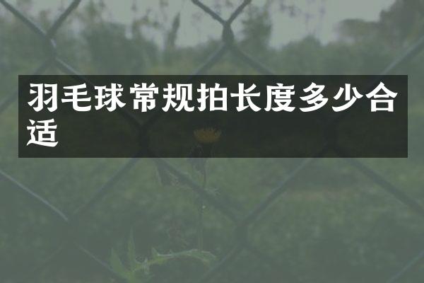 羽毛球常规拍长度多少合适