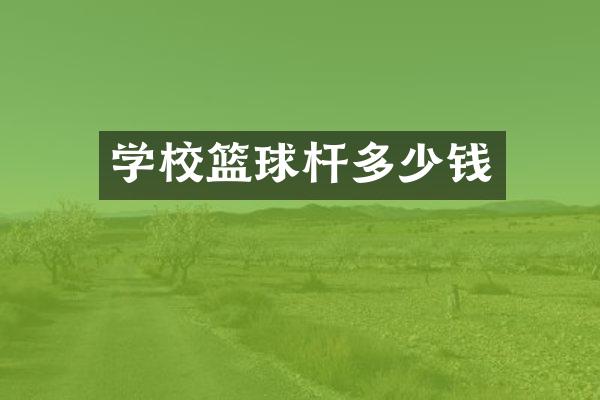 学校篮球杆多少钱