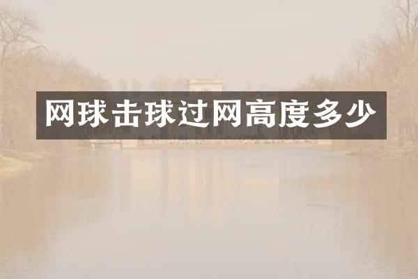 网球击球过网高度多少