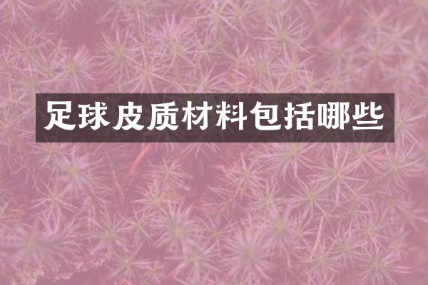 足球皮质材料包括哪些