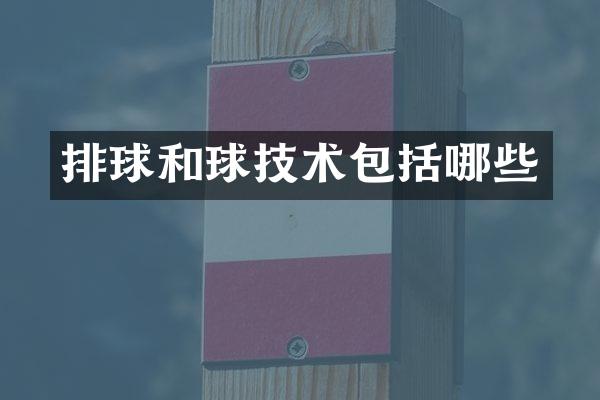排球和球技术包括哪些