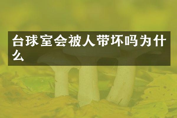 台球室会被人带坏吗为什么