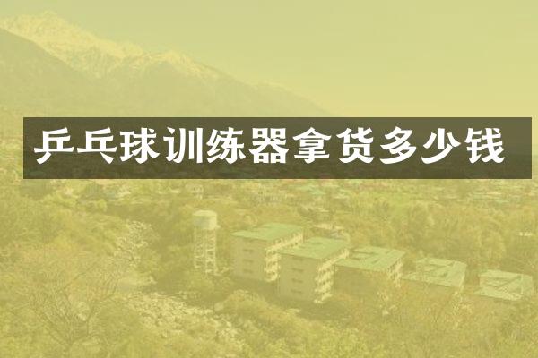 乒乓球训练器拿货多少钱