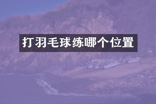 打羽毛球练哪个位置
