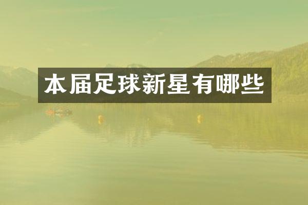 本届足球新星有哪些