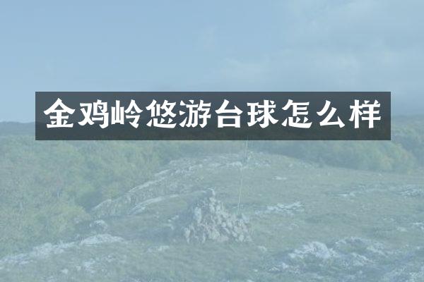 金鸡岭悠游台球怎么样