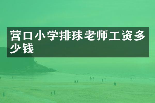 营口小学排球老师工资多少钱