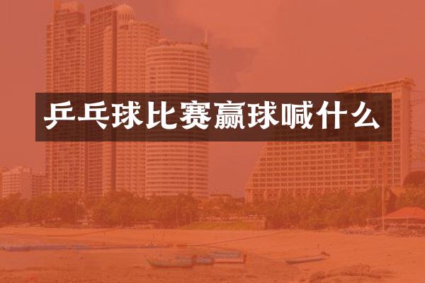 乒乓球比赛赢球喊什么