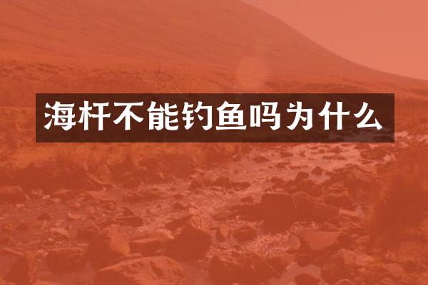 海杆不能钓鱼吗为什么