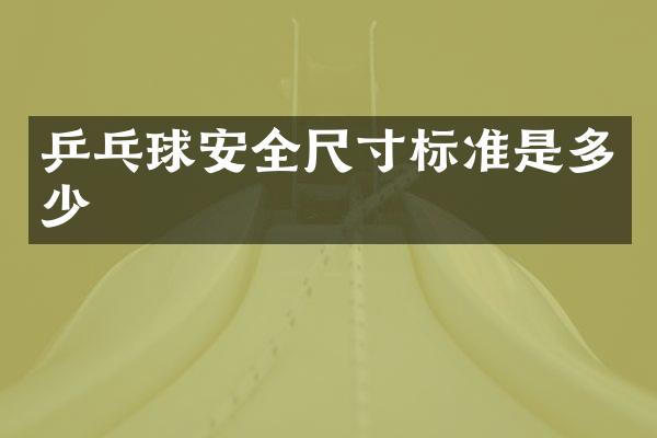 乒乓球安全尺寸标准是多少