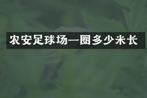 农安足球场一圈多少米长