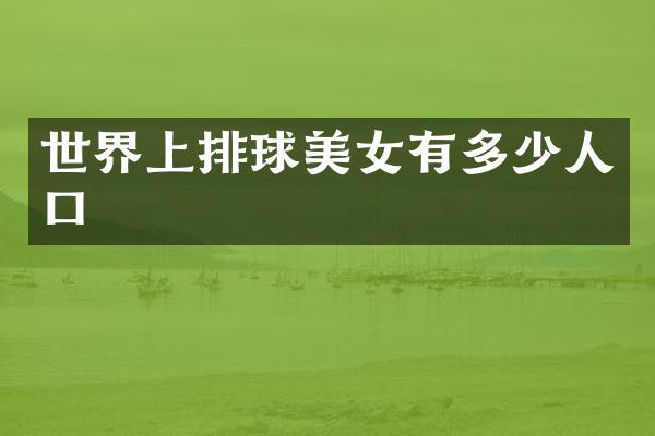 世界上排球有多少人口