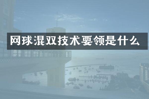 网球混双技术要领是什么