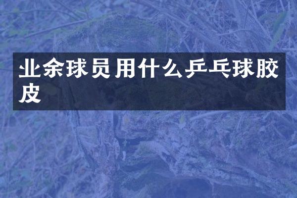 业余球员用什么乒乓球胶皮