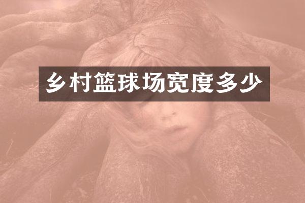 乡村篮球场宽度多少