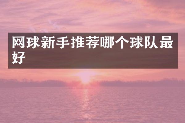 网球新手推荐哪个球队最好