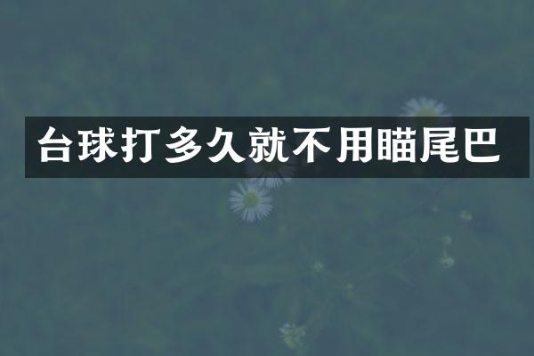 台球打多久就不用瞄尾巴